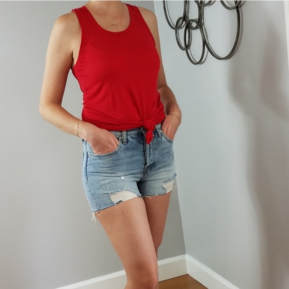 Red racerback tank top from Dynamite - Picture 2 of 3